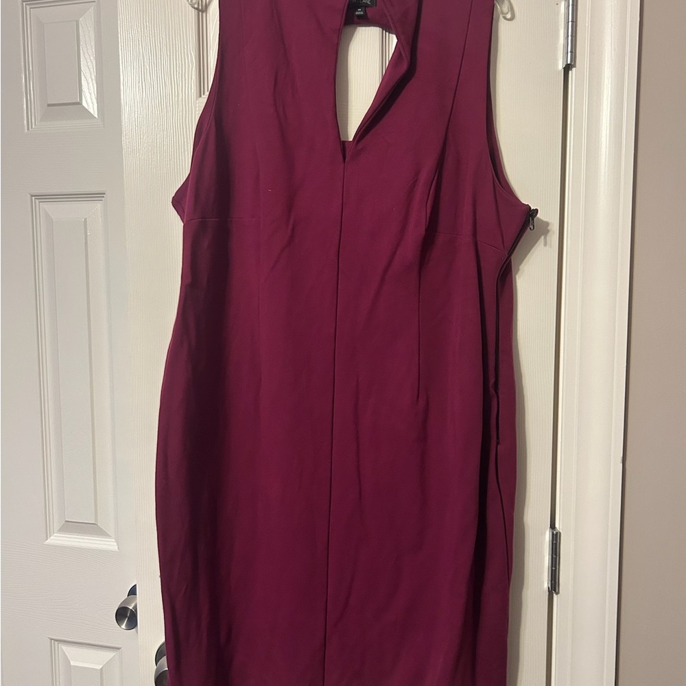 Red Halter Sheath Cocktail Dress